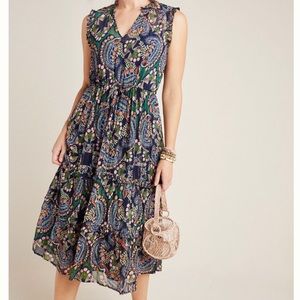 Anthropologie Elmira Ruffled Midi Dress